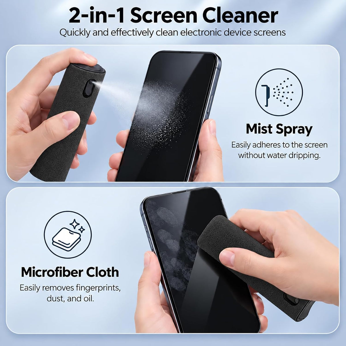 Car Screen Cleaner Spray for Phone iPad Laptop Car Display - Cream