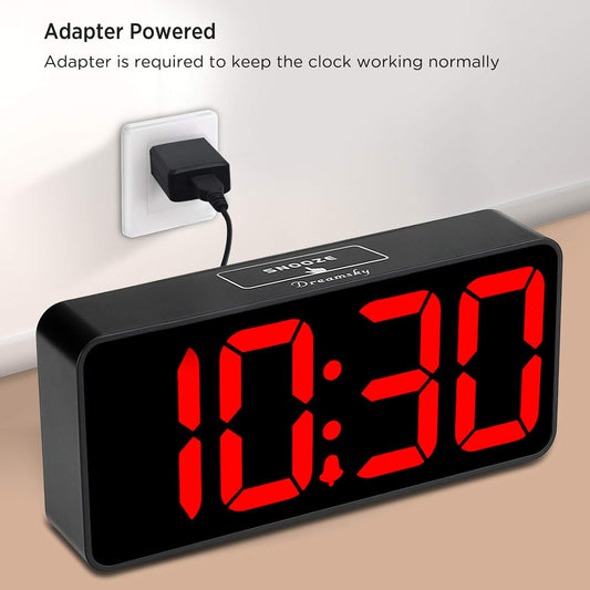 Large Digital Alarm Clock Big Number for Seniors/Visually Impaired