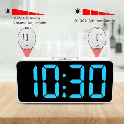 Large Digital Alarm Clock Big Number for Seniors/Visually Impaired