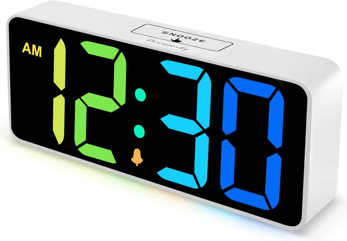 Large Digital Alarm Clock Big Number for Seniors/Visually Impaired