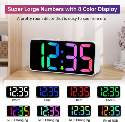 Large Digital Alarm Clock Big Number for Seniors/Visually Impaired