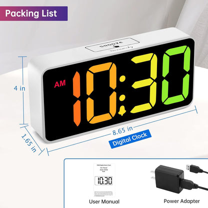 Large Digital Alarm Clock Big Number for Seniors/Visually Impaired
