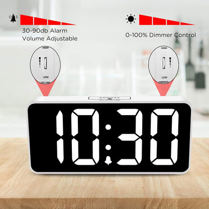 Large Digital Alarm Clock Big Number for Seniors/Visually Impaired