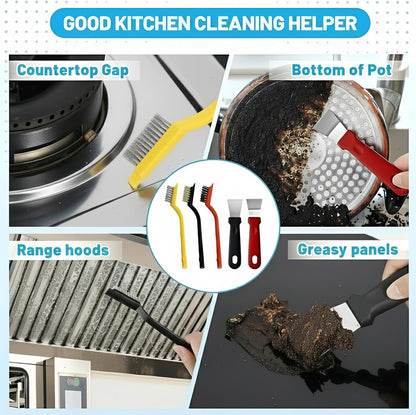 23Pcs Crevice Cleaning Brush Set, Hard Bristle Scrub Brushes Tools for Gaps