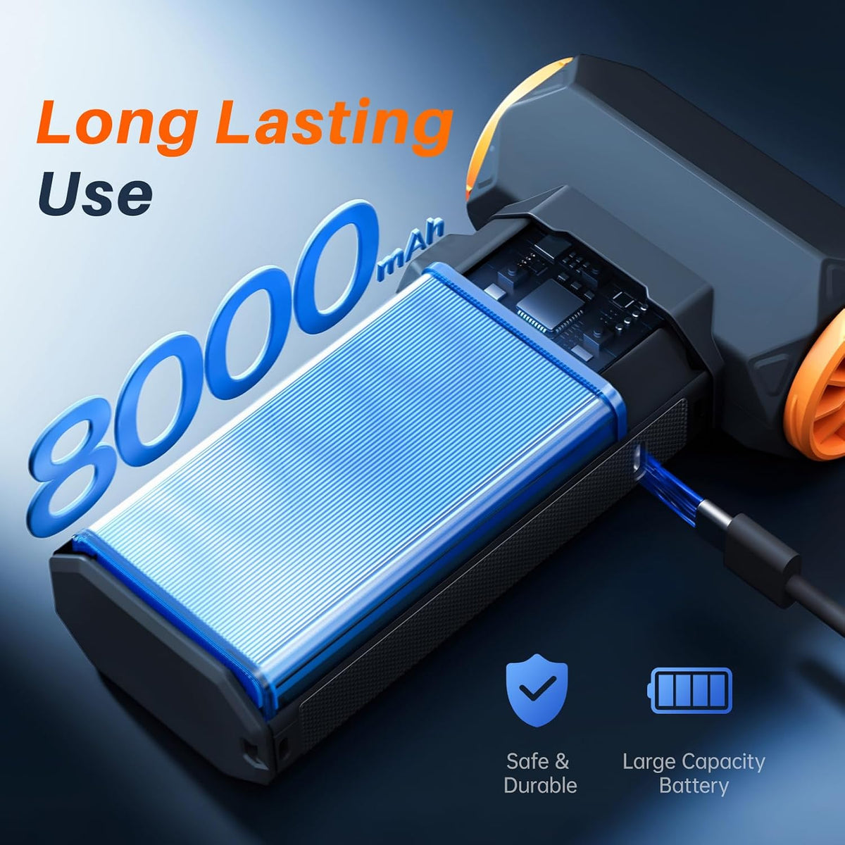 Compressed Air Duster & Vacuum 2-in-1, Electric Air Blower