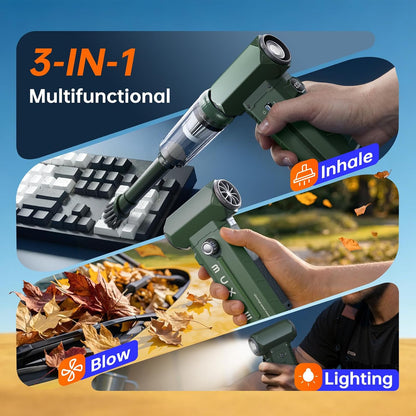 Compressed Air Duster & Vacuum 2-in-1, Electric Air Blower