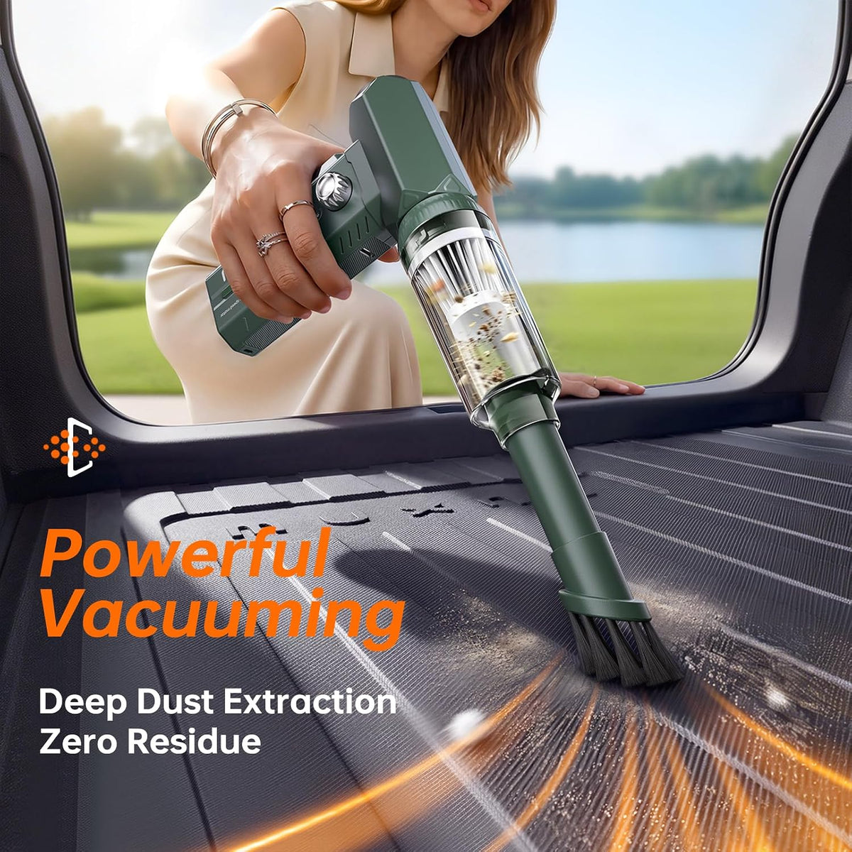 Compressed Air Duster & Vacuum 2-in-1, Electric Air Blower
