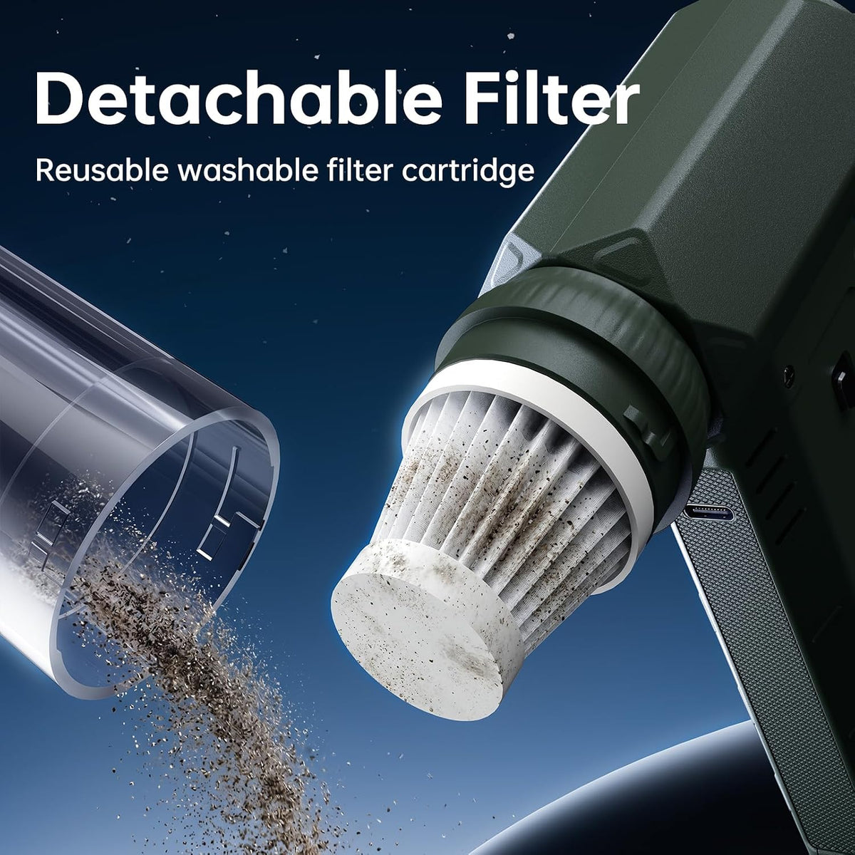 Compressed Air Duster & Vacuum 2-in-1, Electric Air Blower