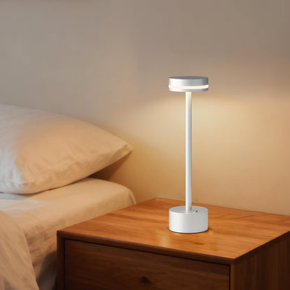 Rechargeable Cordless Table Lamp Silver Touch Control Dimmable