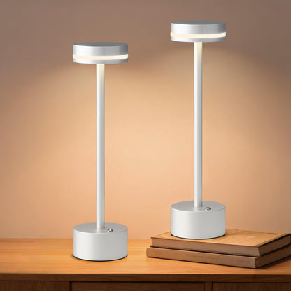 Rechargeable Cordless Table Lamp Silver Touch Control Dimmable