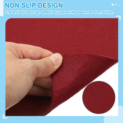 47.2" x 23.6" Large Felt Desk Pad Protector, Non-Slip Desk Mat Full Table Mouse Pad Keyboard Mats for Laptop Computer Writing Desk Table Gaming Home, Dark Gray