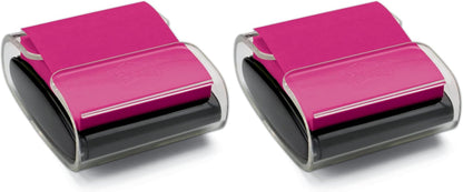 Pop-up Notes Dispenser, 3x3 in, Black Base Clear Top, Pack Includes Dispenser and a 45-Sheet Pad of Pop-up Notes (WD-330-BK)