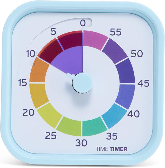 MOD - Home Edition - Rainbow Wheel - Individual Sized 60 Minute Visual Countdown Timer with 5 Minute Color Segments for Kids, Toddlers, Students, with Silent Operation (Multicolor)