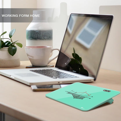 Small Glass Desktop Whiteboard Dry-Erase, Mini Pure Glass Whiteboard Stand