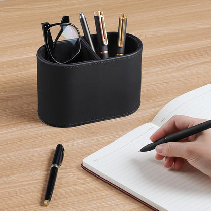 Pen Holder for Desk, Small Remote Control Holder, Beige