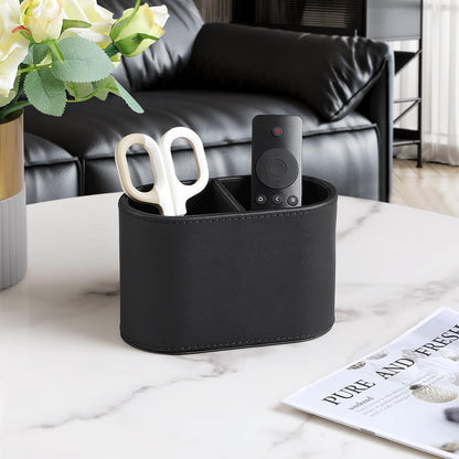 Pen Holder for Desk, Small Remote Control Holder, Beige