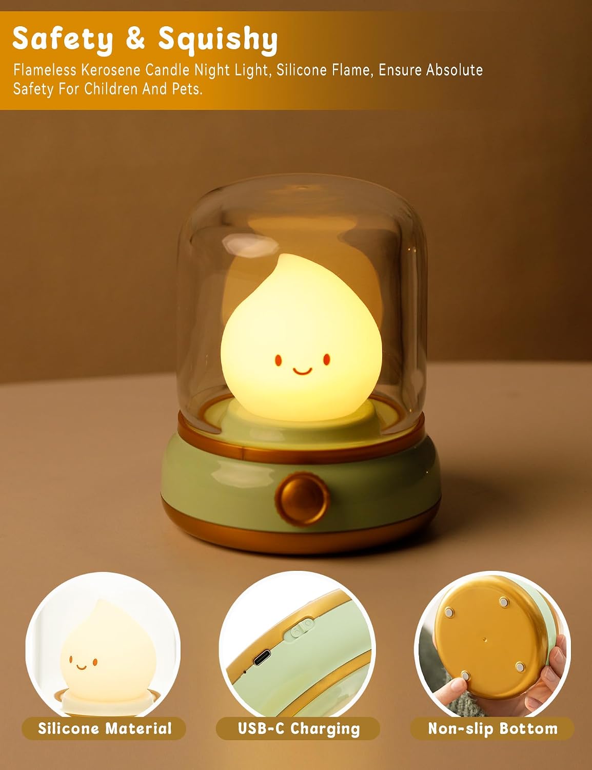 Kids Night Light, Cute Desk Lamp, Holloween Decor