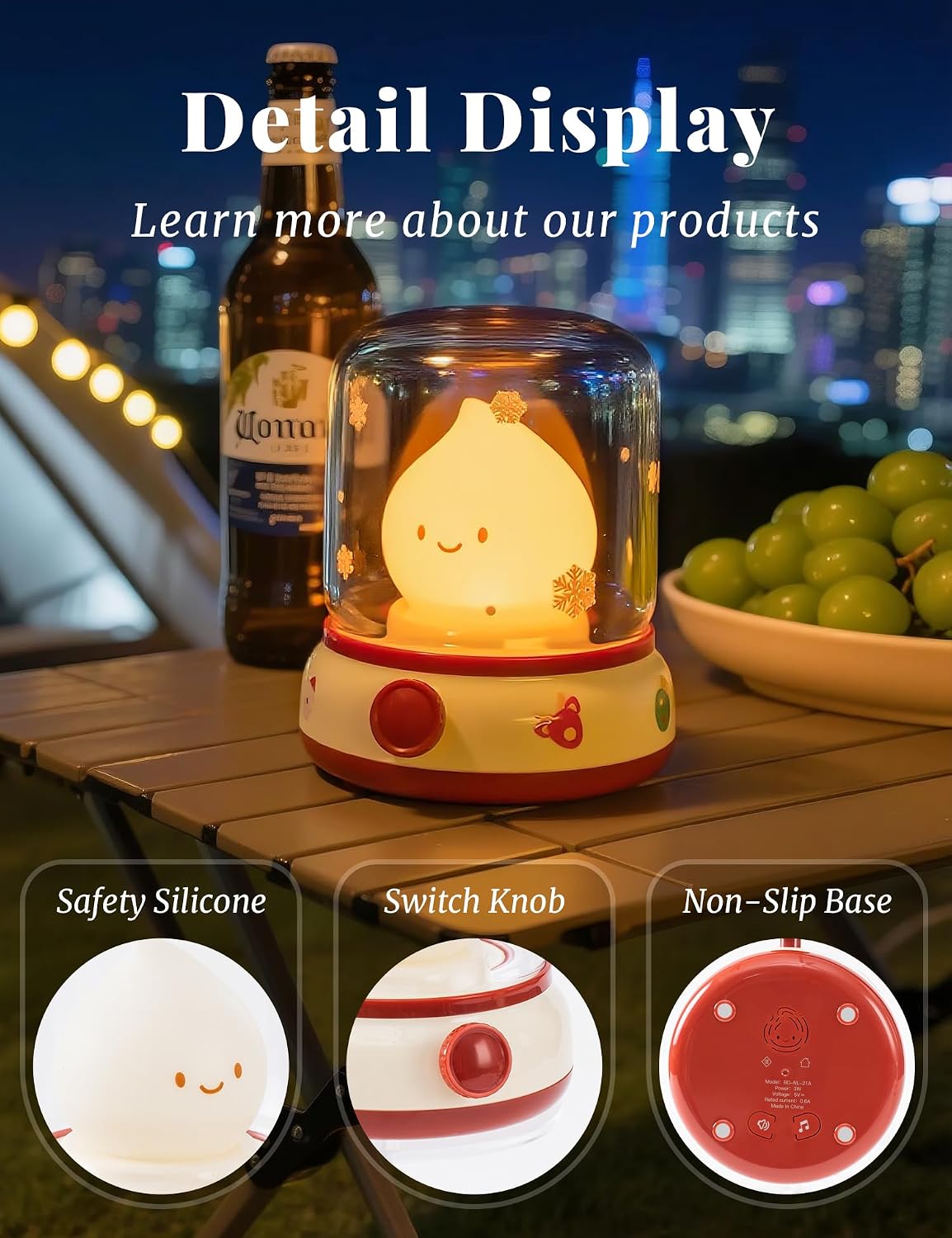 Kids Night Light, Cute Desk Lamp, Holloween Decor