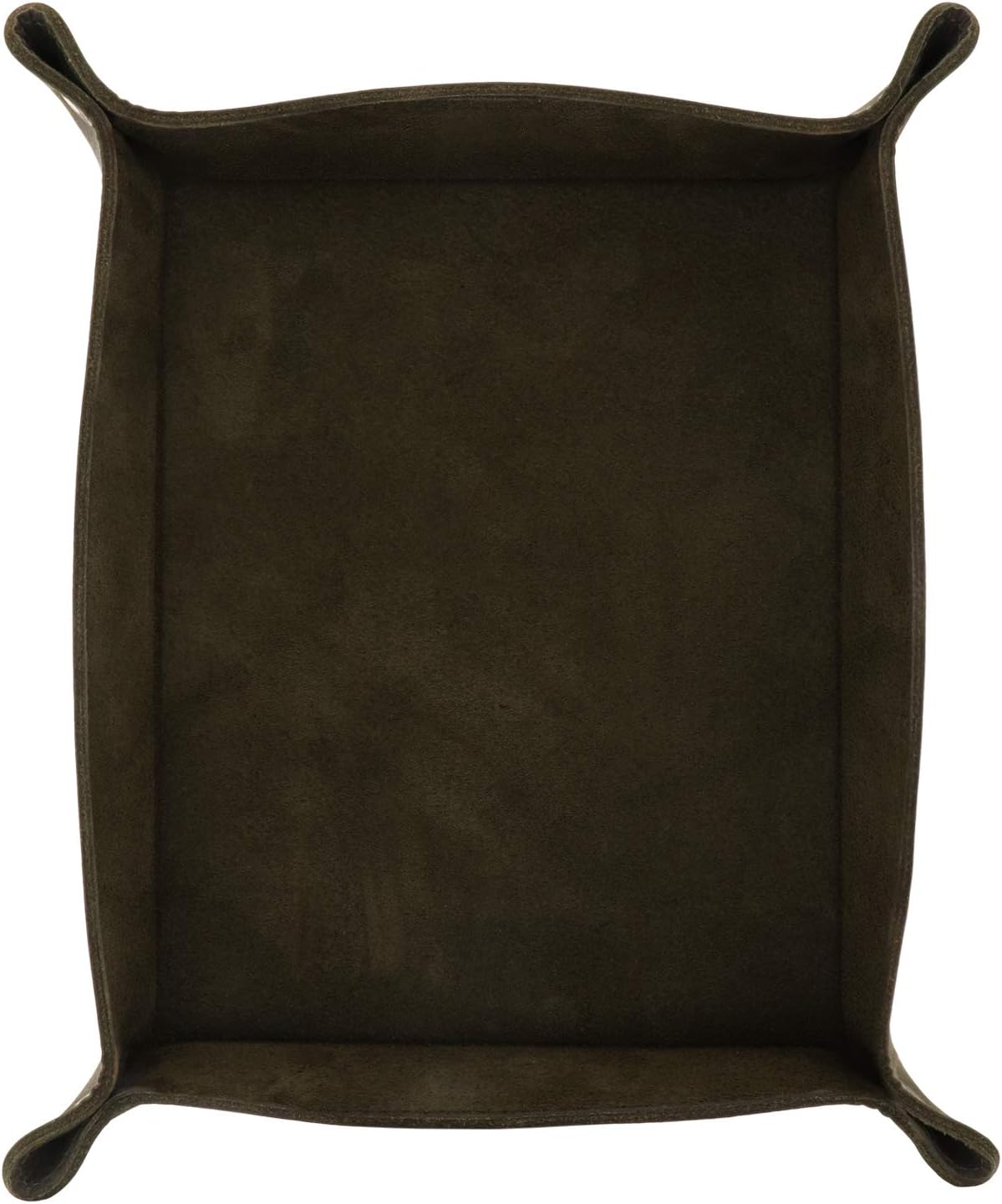 Genuine Leather Tray Organizer - Practical Lightweight Water Resistant Computer Table Desk Storage Box for Wallets, Watches, Keys, Coins, Cell Phones and Office Equipment