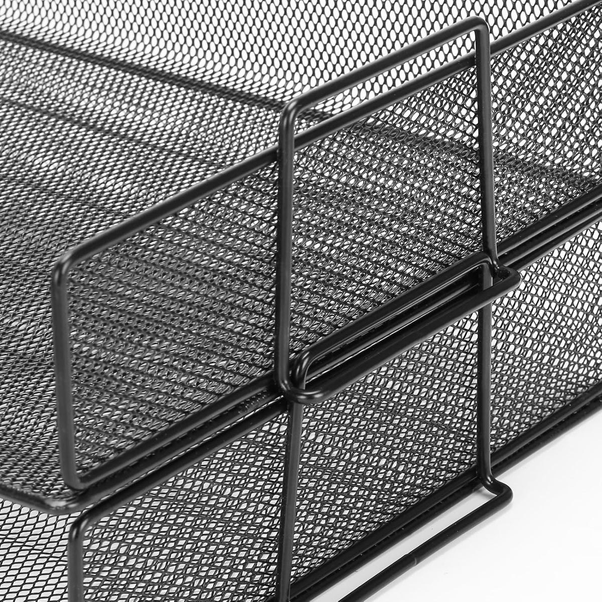Office Drawer Organizer, Metal Mesh Desk Draw Divider, Versatile Desktop Organizer Tray to Keep Supplies Tidy and Easy to Access, Stackable A4 Paper Holder Tray for School