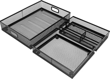 Office Drawer Organizer, Metal Mesh Desk Draw Divider, Versatile Desktop Organizer Tray to Keep Supplies Tidy and Easy to Access, Stackable A4 Paper Holder Tray for School