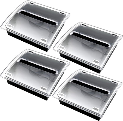 1 Pcs Pop Up Sticky Note Dispenser Sticky Note Holder Pop Up Note Dispenser Transparent Top for 3 x 3 Inch Sticky Notes School Office Home Store Black Base Clear Top (1)