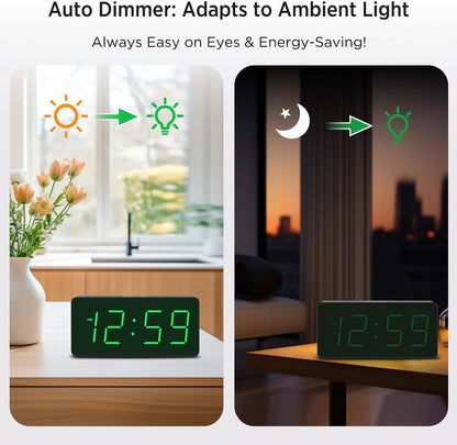 Battery Operated Digital Alarm Clock for Bedrooms Big Numbers