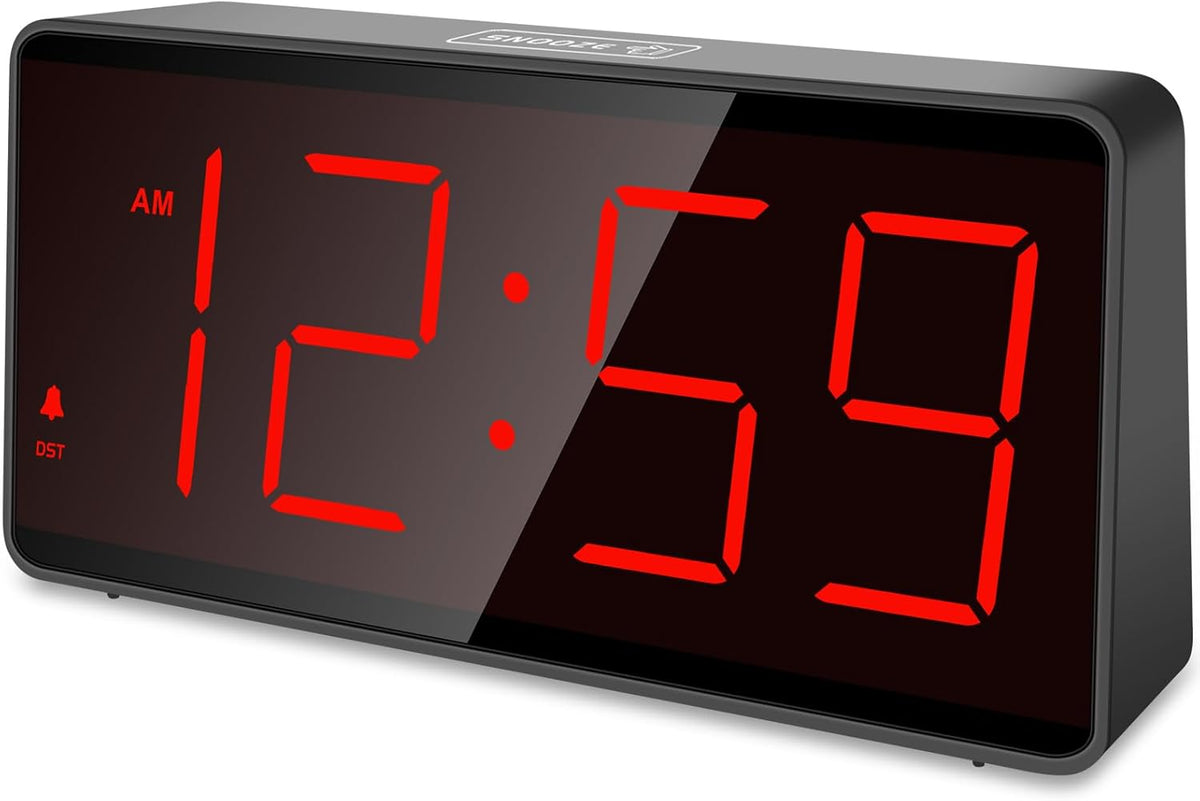 Battery Operated Digital Alarm Clock for Bedrooms Big Numbers