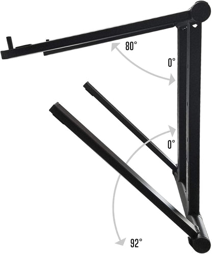 AXA DJ Laptop Stand with Travel Bag | Portable Foldable Aluminum Laptop Stand for Laptops up to 15 inches and 20lbs | No Assembly Required, Includes Carrying Bag
