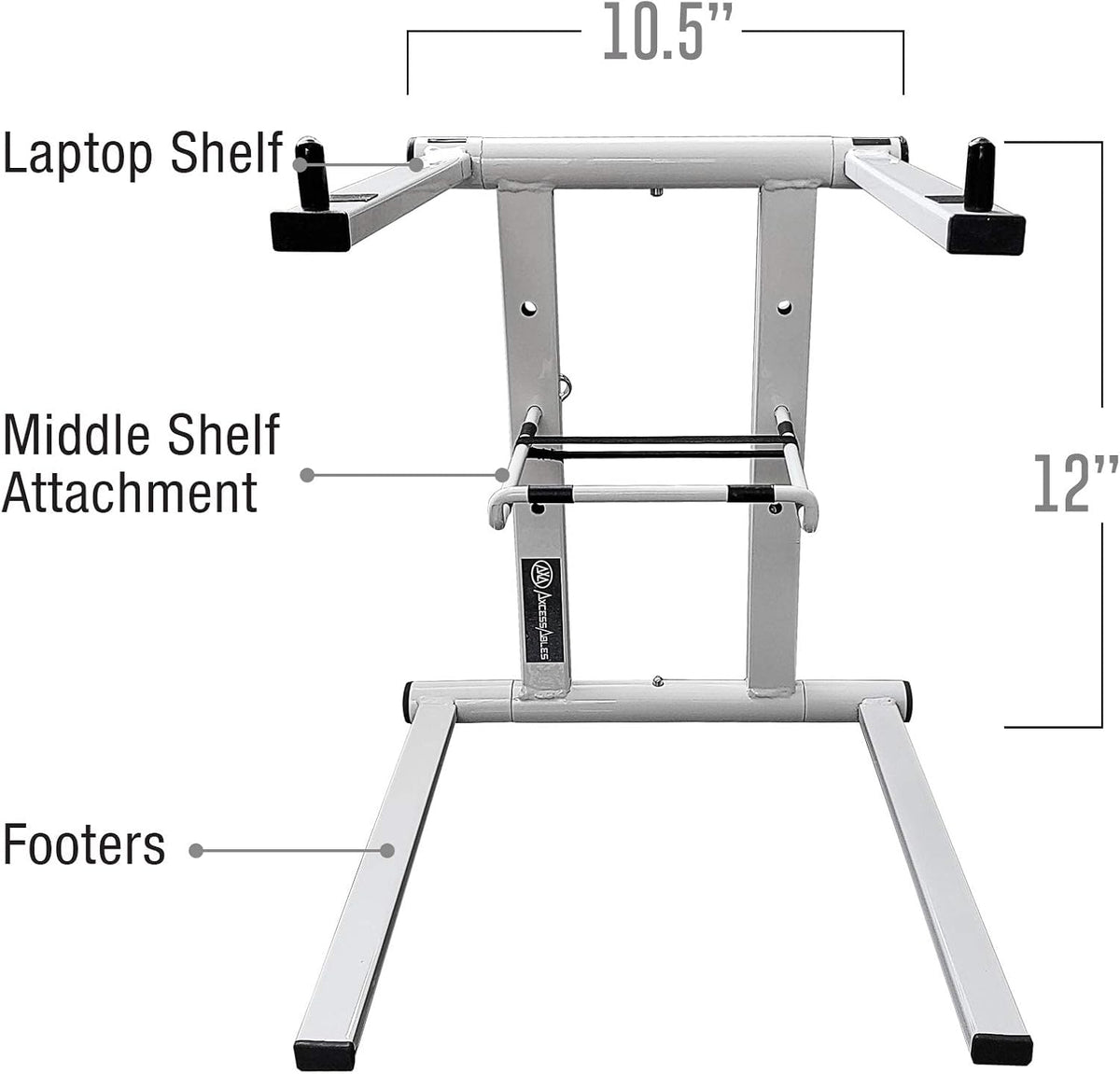 AXA DJ Laptop Stand with Travel Bag | Portable Foldable Aluminum Laptop Stand for Laptops up to 15 inches and 20lbs | No Assembly Required, Includes Carrying Bag