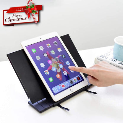 Document Holder Paper Stand with 7 Adjustable Positions, Black Metal Paper Holder Stand for Desk When Typing for Reading A4 Letter, Books, Music Sheet, Receipts, Textbooks