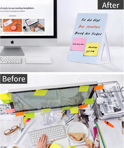 Desktop Dry Erase Board, Small Whiteboard with Stand
