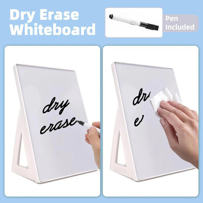 Desktop Dry Erase Board, Small Whiteboard with Stand
