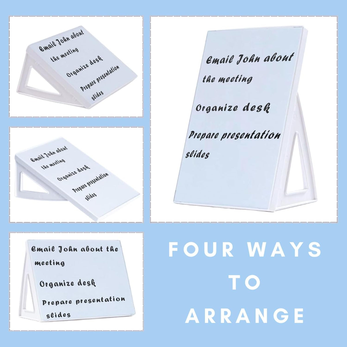 Desktop Dry Erase Board, Small Whiteboard with Stand