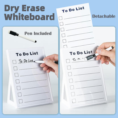 Desktop Dry Erase Board, Small Whiteboard with Stand