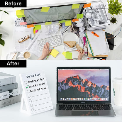 Desktop Dry Erase Board, Small Whiteboard with Stand