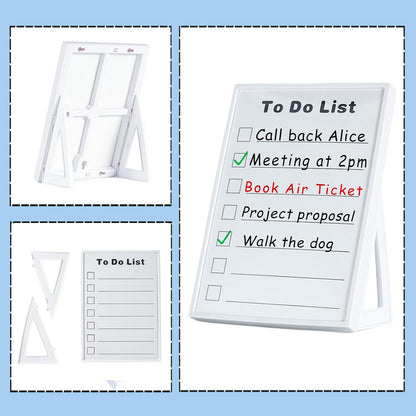 Desktop Dry Erase Board, Small Whiteboard with Stand