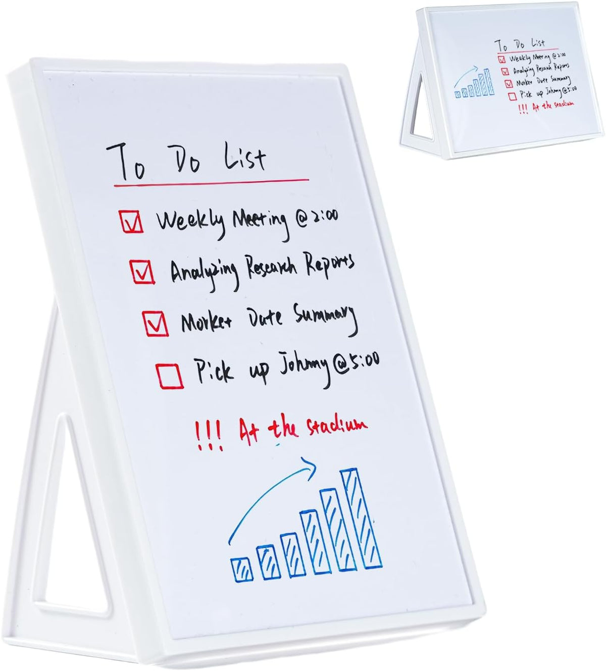 Desktop Dry Erase Board, Small Whiteboard with Stand