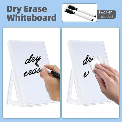 Desktop Dry Erase Board, Small Whiteboard with Stand