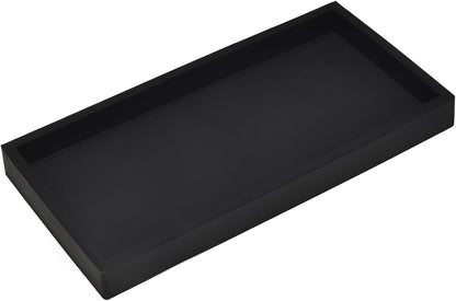 Silicone Bathroom Vanity Tray for Counter, 7.9" Small Kitchen Sink Soap Tray for Dish Holder Dispenser Countertop Toilet Tank Desk Organizer