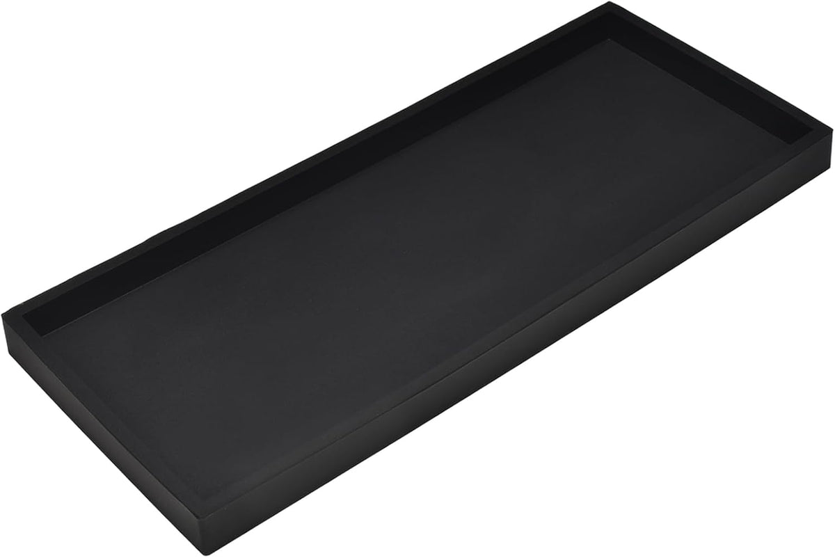 Silicone Bathroom Vanity Tray for Counter, 7.9" Small Kitchen Sink Soap Tray for Dish Holder Dispenser Countertop Toilet Tank Desk Organizer