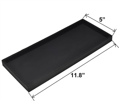 Silicone Bathroom Vanity Tray for Counter, 7.9" Small Kitchen Sink Soap Tray for Dish Holder Dispenser Countertop Toilet Tank Desk Organizer
