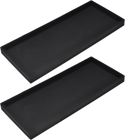 Silicone Bathroom Vanity Tray for Counter, 7.9" Small Kitchen Sink Soap Tray for Dish Holder Dispenser Countertop Toilet Tank Desk Organizer