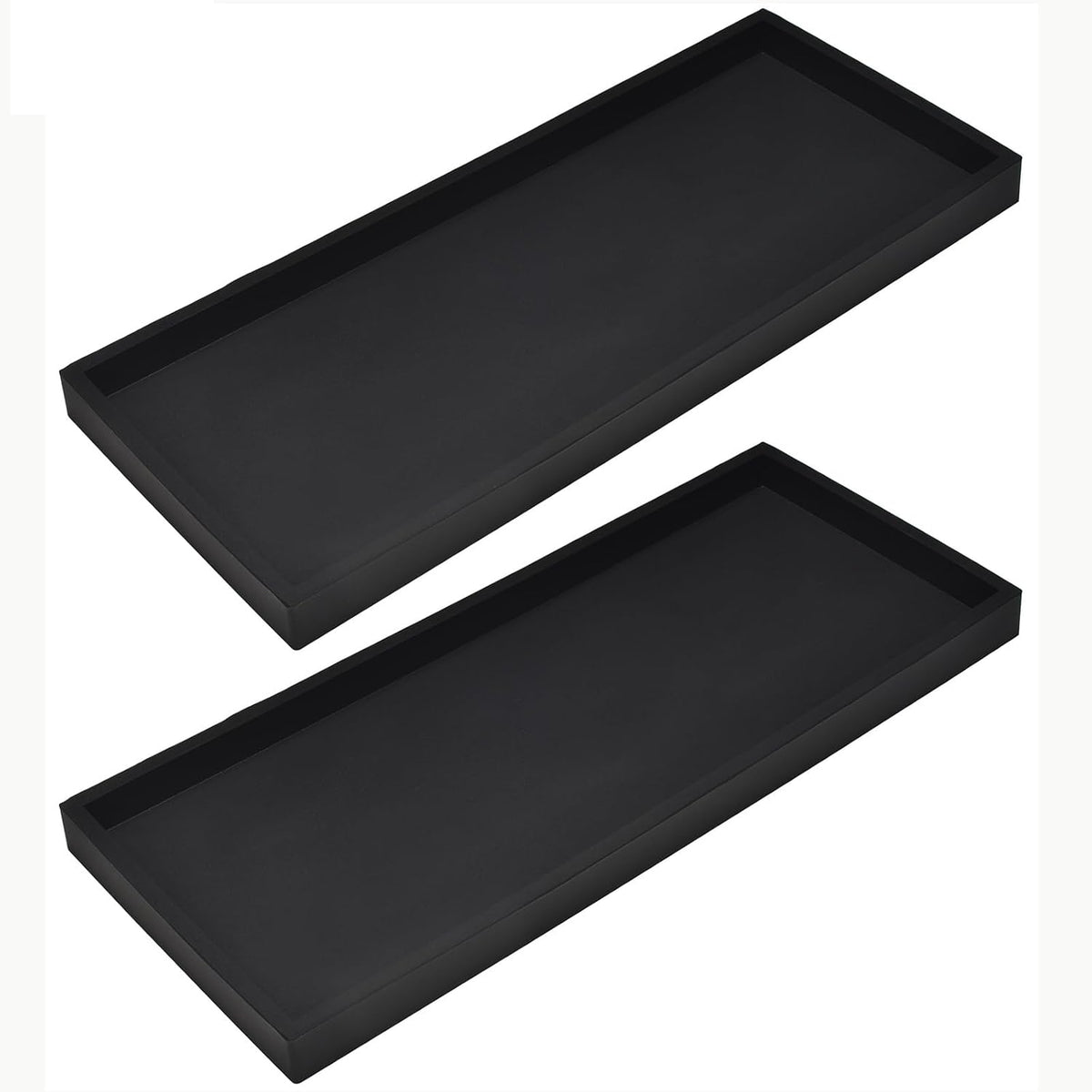 Silicone Bathroom Vanity Tray for Counter, 7.9" Small Kitchen Sink Soap Tray for Dish Holder Dispenser Countertop Toilet Tank Desk Organizer