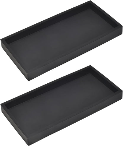 Silicone Bathroom Vanity Tray for Counter, 7.9" Small Kitchen Sink Soap Tray for Dish Holder Dispenser Countertop Toilet Tank Desk Organizer