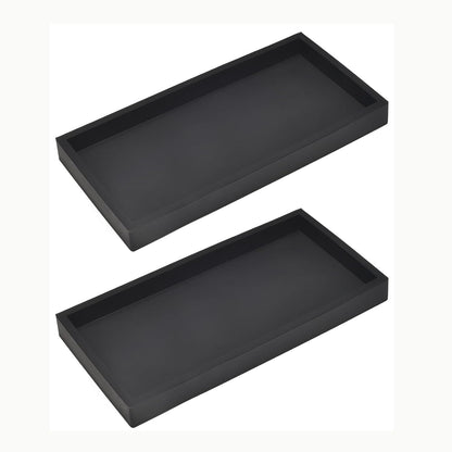 Silicone Bathroom Vanity Tray for Counter, 7.9" Small Kitchen Sink Soap Tray for Dish Holder Dispenser Countertop Toilet Tank Desk Organizer