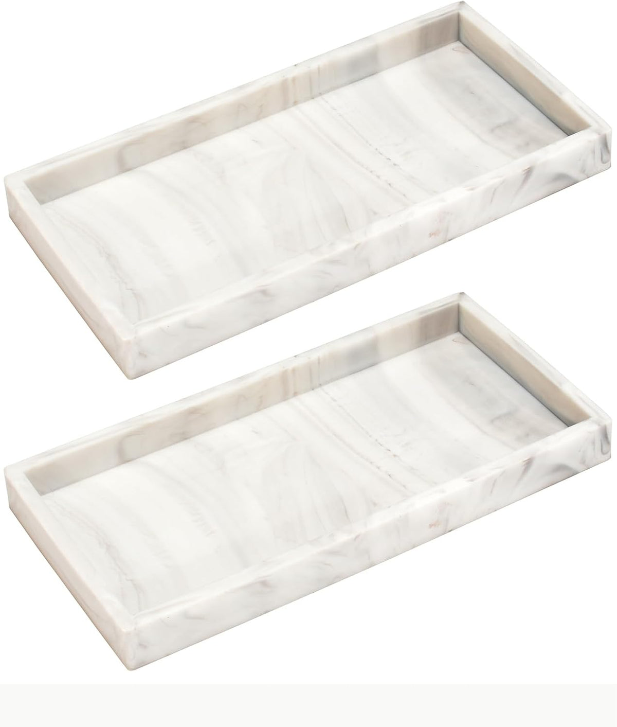 Silicone Bathroom Vanity Tray for Counter, 7.9" Small Kitchen Sink Soap Tray for Dish Holder Dispenser Countertop Toilet Tank Desk Organizer