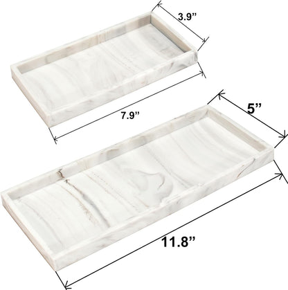 Silicone Bathroom Vanity Tray for Counter, 7.9" Small Kitchen Sink Soap Tray for Dish Holder Dispenser Countertop Toilet Tank Desk Organizer