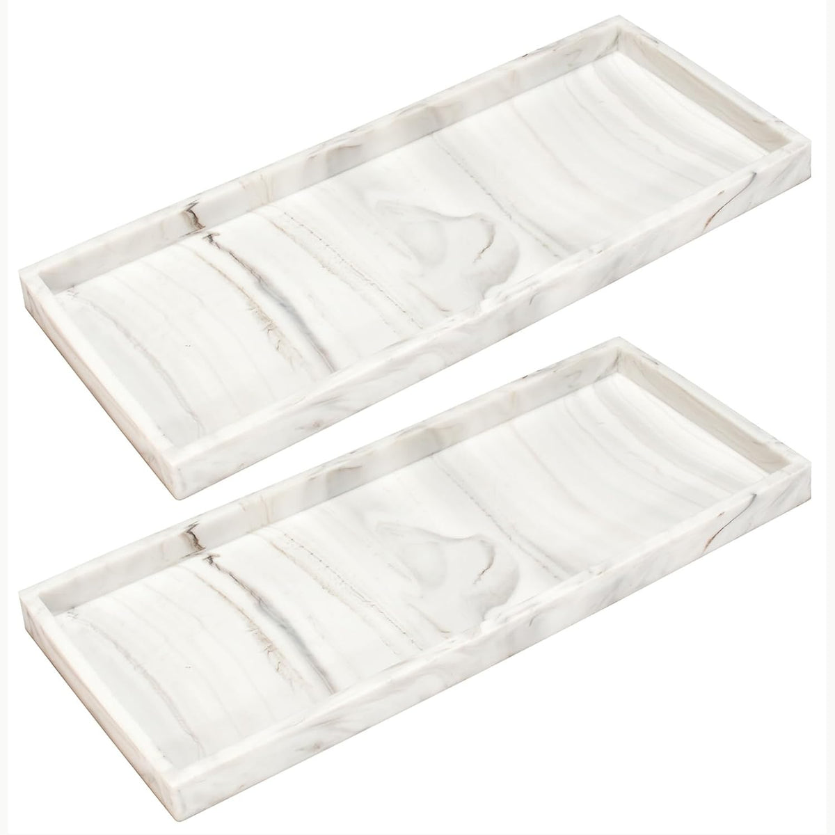 Silicone Bathroom Vanity Tray for Counter, 7.9" Small Kitchen Sink Soap Tray for Dish Holder Dispenser Countertop Toilet Tank Desk Organizer