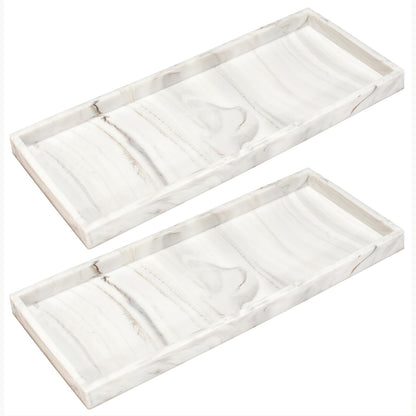 Silicone Bathroom Vanity Tray for Counter, 7.9" Small Kitchen Sink Soap Tray for Dish Holder Dispenser Countertop Toilet Tank Desk Organizer